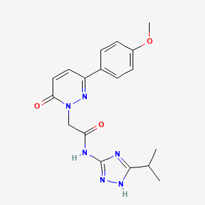 2-[3-(4-methoxyphenyl)-6-oxopyridazin-1(6H)-yl]-N-[3-(propan-2-yl)-1H-1,2,4-triazol-5-yl]acetamide