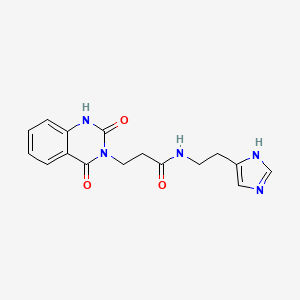 3-(2-hydroxy-4-oxoquinazolin-3(4H)-yl)-N-[2-(1H-imidazol-4-yl)ethyl]propanamide