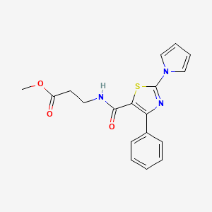 methyl N-{[4-phenyl-2-(1H-pyrrol-1-yl)-1,3-thiazol-5-yl]carbonyl}-beta-alaninate