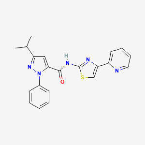 3-isopropyl-1-phenyl-N-(4-(pyridin-2-yl)thiazol-2-yl)-1H-pyrazole-5-carboxamide