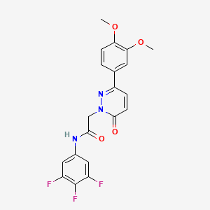 molecular formula C20H16F3N3O4 B10987598 2-[3-(3,4-dimethoxyphenyl)-6-oxopyridazin-1(6H)-yl]-N-(3,4,5-trifluorophenyl)acetamide 