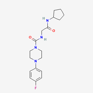 molecular formula C18H25FN4O2 B10987602 N-[2-(cyclopentylamino)-2-oxoethyl]-4-(4-fluorophenyl)piperazine-1-carboxamide 