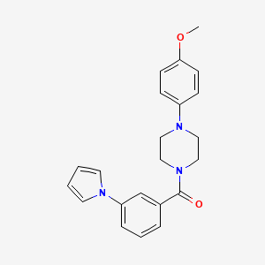 molecular formula C22H23N3O2 B10987608 1-(4-methoxyphenyl)-4-[3-(1H-pyrrol-1-yl)benzoyl]piperazine 