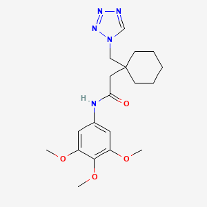 molecular formula C19H27N5O4 B10987614 2-[1-(1H-tetrazol-1-ylmethyl)cyclohexyl]-N-(3,4,5-trimethoxyphenyl)acetamide 