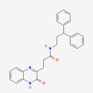 N-(3,3-diphenylpropyl)-3-(3-hydroxyquinoxalin-2-yl)propanamide