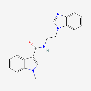 molecular formula C19H18N4O B10987622 N-[2-(1H-benzimidazol-1-yl)ethyl]-1-methyl-1H-indole-3-carboxamide 