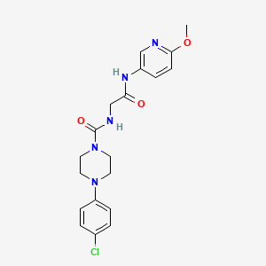 4-(4-chlorophenyl)-N-{2-[(6-methoxypyridin-3-yl)amino]-2-oxoethyl}piperazine-1-carboxamide