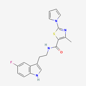 molecular formula C19H17FN4OS B10987631 N-[2-(5-fluoro-1H-indol-3-yl)ethyl]-4-methyl-2-(1H-pyrrol-1-yl)-1,3-thiazole-5-carboxamide 