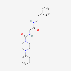 N-{2-oxo-2-[(2-phenylethyl)amino]ethyl}-4-phenylpiperazine-1-carboxamide