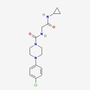 4-(4-chlorophenyl)-N-[2-(cyclopropylamino)-2-oxoethyl]piperazine-1-carboxamide