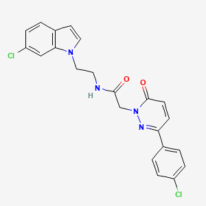 molecular formula C22H18Cl2N4O2 B10987664 N-[2-(6-chloro-1H-indol-1-yl)ethyl]-2-[3-(4-chlorophenyl)-6-oxopyridazin-1(6H)-yl]acetamide 