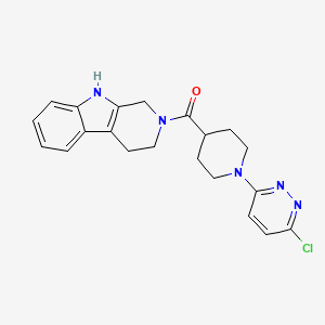 molecular formula C21H22ClN5O B10987701 [1-(6-chloropyridazin-3-yl)piperidin-4-yl](1,3,4,9-tetrahydro-2H-beta-carbolin-2-yl)methanone 