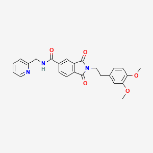 2-[2-(3,4-dimethoxyphenyl)ethyl]-1,3-dioxo-N-(pyridin-2-ylmethyl)-2,3-dihydro-1H-isoindole-5-carboxamide