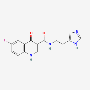 6-fluoro-4-hydroxy-N-[2-(1H-imidazol-4-yl)ethyl]quinoline-3-carboxamide