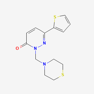 2-(thiomorpholin-4-ylmethyl)-6-(thiophen-2-yl)pyridazin-3(2H)-one