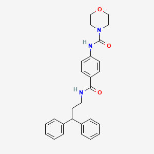 molecular formula C27H29N3O3 B10987729 N-{4-[(3,3-diphenylpropyl)carbamoyl]phenyl}morpholine-4-carboxamide 