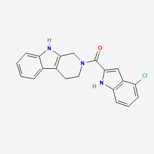 molecular formula C20H16ClN3O B10987736 (4-chloro-1H-indol-2-yl)(1,3,4,9-tetrahydro-2H-beta-carbolin-2-yl)methanone 