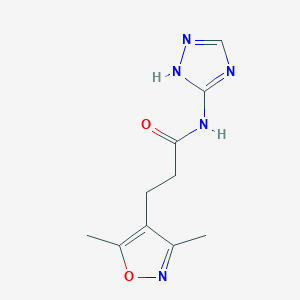 molecular formula C10H13N5O2 B10987742 3-(3,5-dimethyl-1,2-oxazol-4-yl)-N-(4H-1,2,4-triazol-3-yl)propanamide 