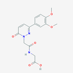 molecular formula C16H17N3O6 B10987743 N-{[3-(3,4-dimethoxyphenyl)-6-oxopyridazin-1(6H)-yl]acetyl}glycine 