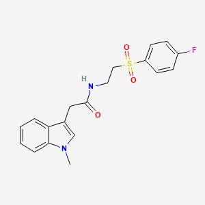 N-{2-[(4-fluorophenyl)sulfonyl]ethyl}-2-(1-methyl-1H-indol-3-yl)acetamide