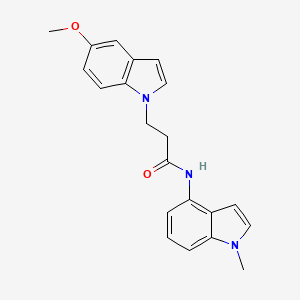 molecular formula C21H21N3O2 B10987792 3-(5-methoxy-1H-indol-1-yl)-N-(1-methyl-1H-indol-4-yl)propanamide 