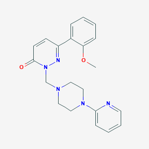 molecular formula C21H23N5O2 B10987813 6-(2-methoxyphenyl)-2-{[4-(pyridin-2-yl)piperazin-1-yl]methyl}pyridazin-3(2H)-one 