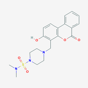 molecular formula C20H23N3O5S B10987820 4-[(3-hydroxy-6-oxo-6H-benzo[c]chromen-4-yl)methyl]-N,N-dimethylpiperazine-1-sulfonamide 