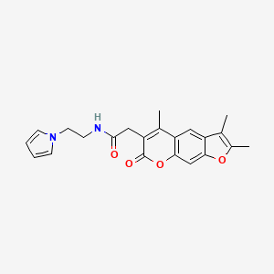 N-[2-(1H-pyrrol-1-yl)ethyl]-2-(2,3,5-trimethyl-7-oxo-7H-furo[3,2-g]chromen-6-yl)acetamide