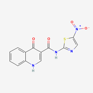 molecular formula C13H8N4O4S B10987836 4-hydroxy-N-(5-nitro-1,3-thiazol-2-yl)quinoline-3-carboxamide 