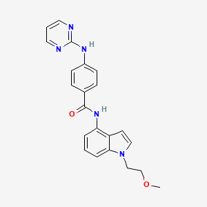 molecular formula C22H21N5O2 B10987851 N-[1-(2-methoxyethyl)-1H-indol-4-yl]-4-(pyrimidin-2-ylamino)benzamide 