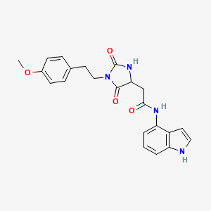 N-(1H-indol-4-yl)-2-{1-[2-(4-methoxyphenyl)ethyl]-2,5-dioxoimidazolidin-4-yl}acetamide