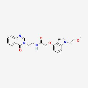 2-{[1-(2-methoxyethyl)-1H-indol-4-yl]oxy}-N-[2-(4-oxoquinazolin-3(4H)-yl)ethyl]acetamide