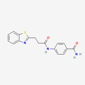 4-[3-(1,3-Benzothiazol-2-yl)propanamido]benzamide