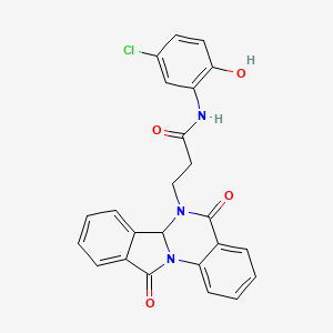 molecular formula C24H18ClN3O4 B10987893 N-(5-chloro-2-hydroxyphenyl)-3-(5,11-dioxo-6a,11-dihydroisoindolo[2,1-a]quinazolin-6(5H)-yl)propanamide 