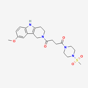 1-(8-methoxy-1,3,4,5-tetrahydro-2H-pyrido[4,3-b]indol-2-yl)-4-[4-(methylsulfonyl)piperazin-1-yl]butane-1,4-dione