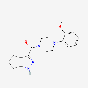 molecular formula C18H22N4O2 B10987944 [4-(2-Methoxyphenyl)piperazin-1-yl](2,4,5,6-tetrahydrocyclopenta[c]pyrazol-3-yl)methanone 