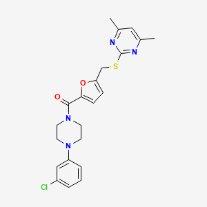 [4-(3-Chlorophenyl)piperazin-1-yl](5-{[(4,6-dimethylpyrimidin-2-yl)sulfanyl]methyl}furan-2-yl)methanone