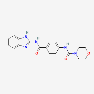 N-[4-(1,3-dihydro-2H-benzimidazol-2-ylidenecarbamoyl)phenyl]morpholine-4-carboxamide