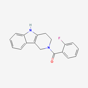 molecular formula C18H15FN2O B10987965 (2-fluorophenyl)(1,3,4,5-tetrahydro-2H-pyrido[4,3-b]indol-2-yl)methanone 