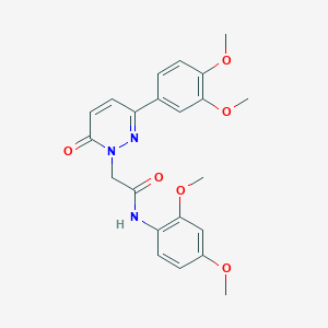 molecular formula C22H23N3O6 B10987968 N-(2,4-dimethoxyphenyl)-2-(3-(3,4-dimethoxyphenyl)-6-oxopyridazin-1(6H)-yl)acetamide 