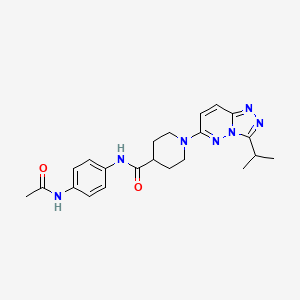 N-[4-(acetylamino)phenyl]-1-[3-(propan-2-yl)[1,2,4]triazolo[4,3-b]pyridazin-6-yl]piperidine-4-carboxamide