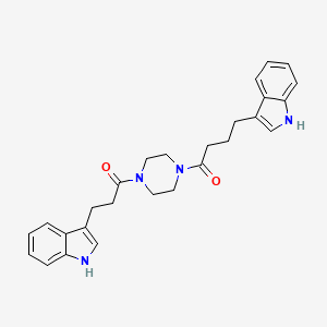 4-(1H-indol-3-yl)-1-{4-[3-(1H-indol-3-yl)propanoyl]piperazin-1-yl}butan-1-one