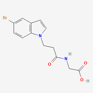 N-[3-(5-bromo-1H-indol-1-yl)propanoyl]glycine