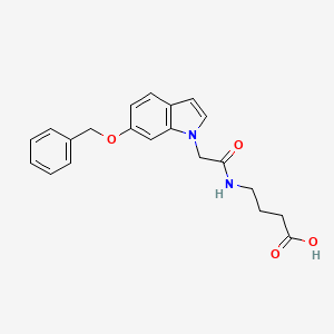 molecular formula C21H22N2O4 B10987998 4-({[6-(benzyloxy)-1H-indol-1-yl]acetyl}amino)butanoic acid 