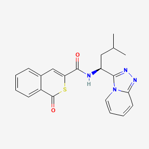 molecular formula C21H20N4O2S B10988014 N-(3-methyl-1-[1,2,4]triazolo[4,3-a]pyridin-3-ylbutyl)-1-oxo-1H-isothiochromene-3-carboxamide 