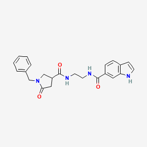 N-(2-{[(1-benzyl-5-oxopyrrolidin-3-yl)carbonyl]amino}ethyl)-1H-indole-6-carboxamide