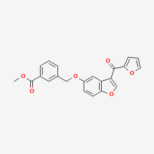 molecular formula C22H16O6 B10988050 Methyl 3-({[3-(furan-2-ylcarbonyl)-1-benzofuran-5-yl]oxy}methyl)benzoate 