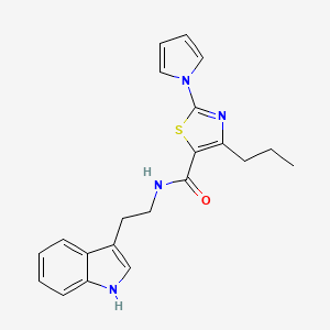 molecular formula C21H22N4OS B10988060 N-[2-(1H-indol-3-yl)ethyl]-4-propyl-2-(1H-pyrrol-1-yl)-1,3-thiazole-5-carboxamide 