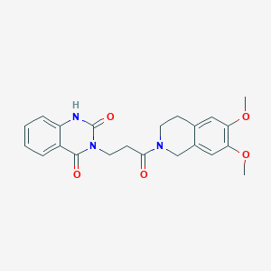 3-[3-(6,7-dimethoxy-3,4-dihydroisoquinolin-2(1H)-yl)-3-oxopropyl]-2-hydroxyquinazolin-4(3H)-one