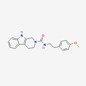 molecular formula C21H23N3O2 B10988068 N-(4-Methoxyphenethyl)-1,3,4,9-tetrahydro-2H-beta-carboline-2-carboxamide 